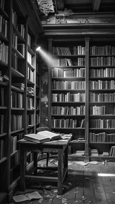 Free Forgotten Library Shadows Image - Library, Abandoned, Dystopian ...