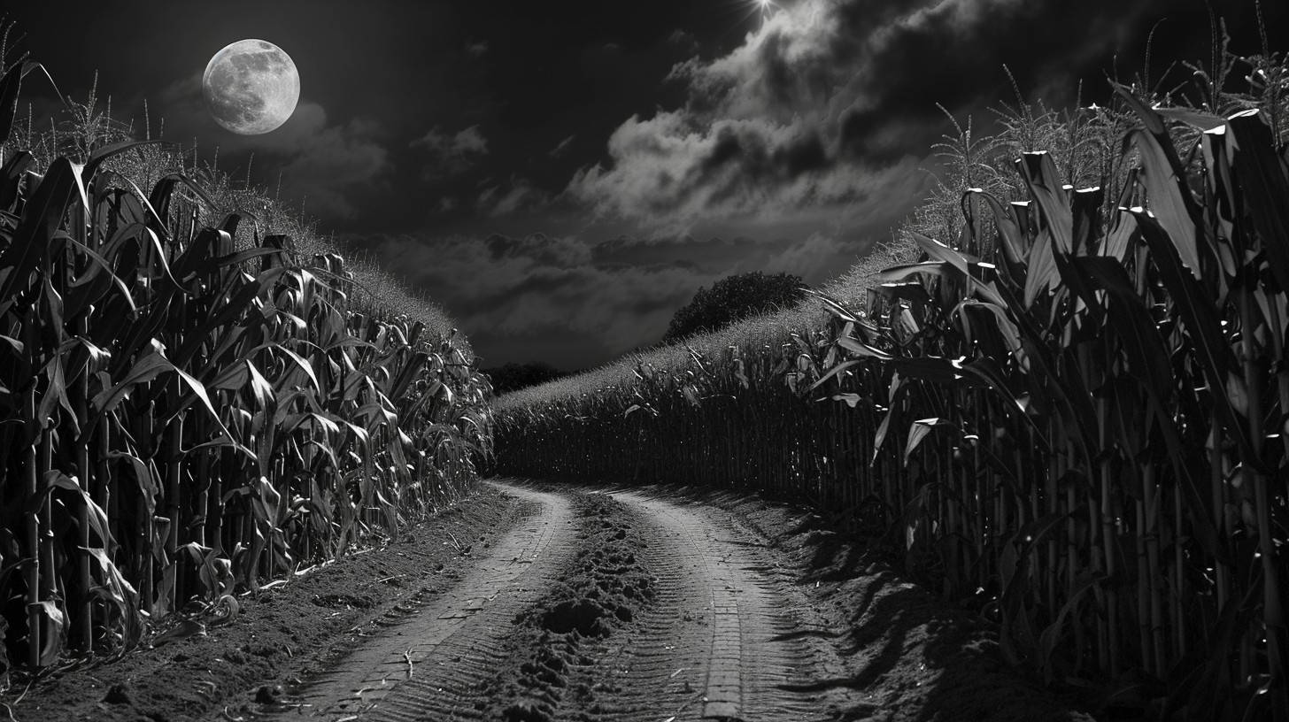 Free Moonlit Cornfield Path Image - Moonlight, Cornfield, Night ...