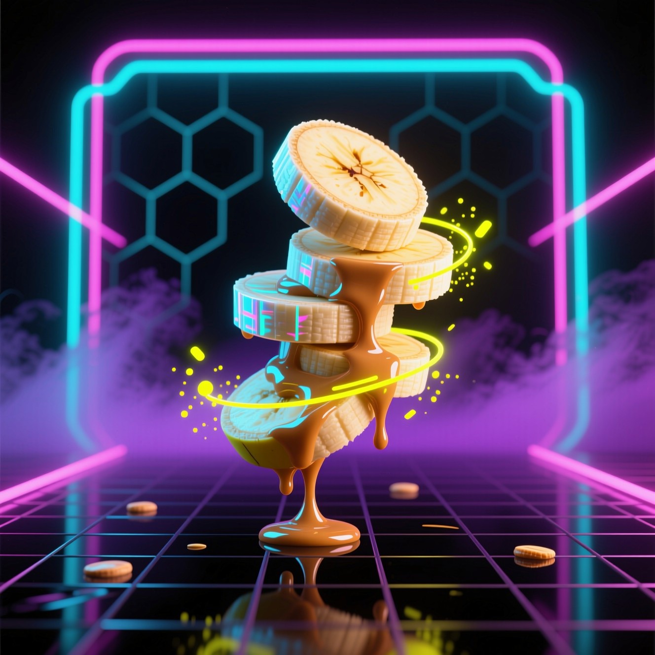 Free Cyberpunk Food Art Image - Cyberpunk, Neon, Banana | Download at ...