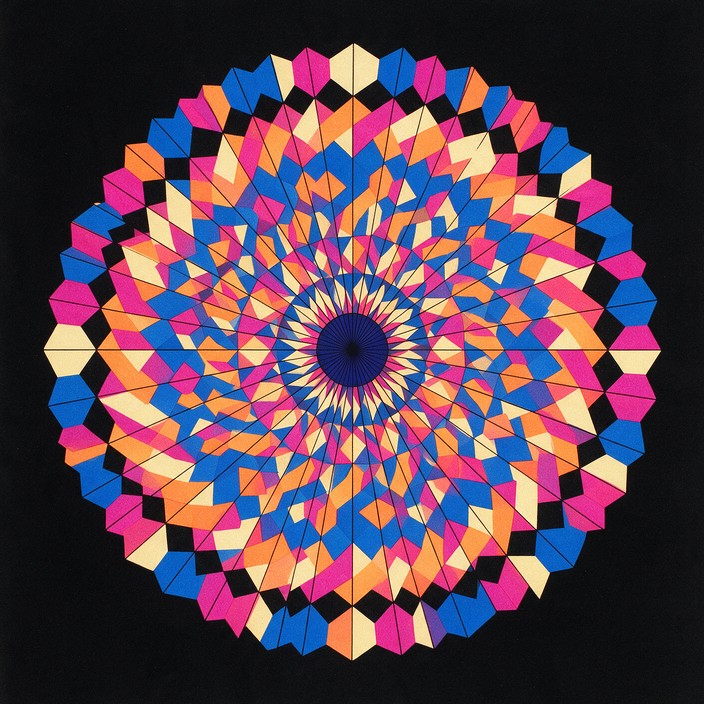 Blue Object Radiation Download Colorful Geometric Vortex Image - Abstract, Geometric, Spiral ...