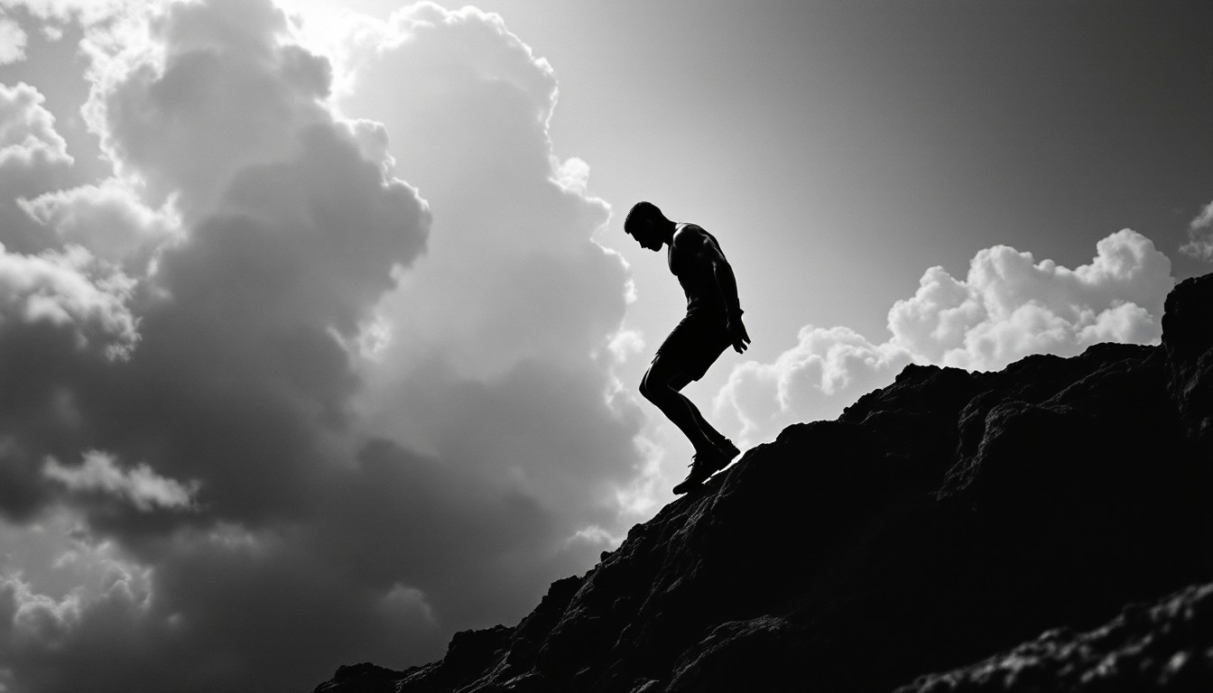 Free Climbing Through Challenges Image - Athlete, Climbing, Silhouette ...