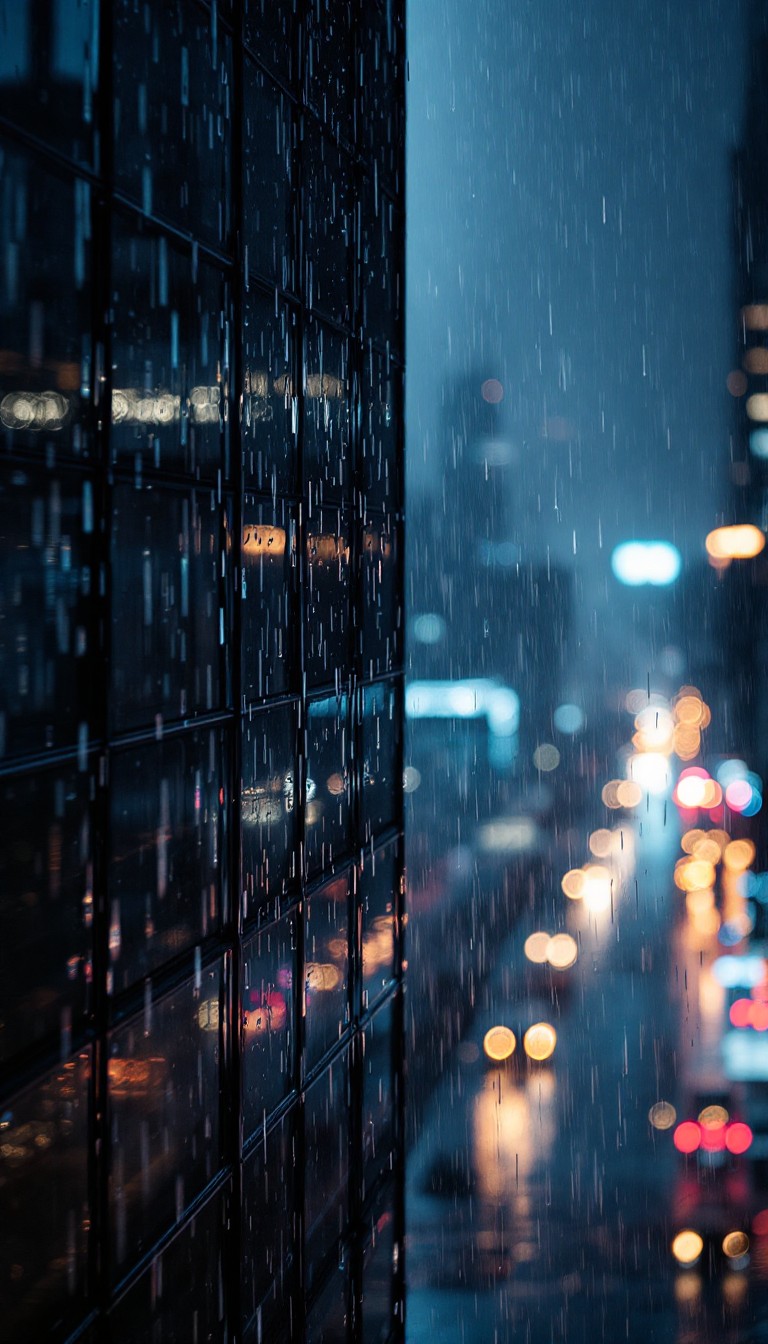 Free Rainy City Lights Image - Rain, Urban, Night | Download at StockCake