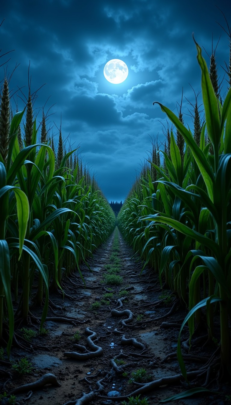 Free Moonlit Cornfield Path Image - Moonlit, Cornfield, Path | Download ...