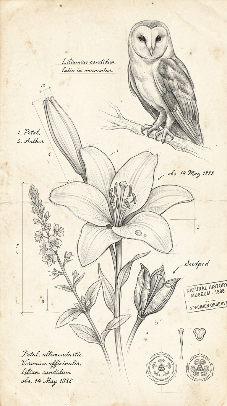 Free Botanical Study Illustration Image - Botanical, Illustration ...