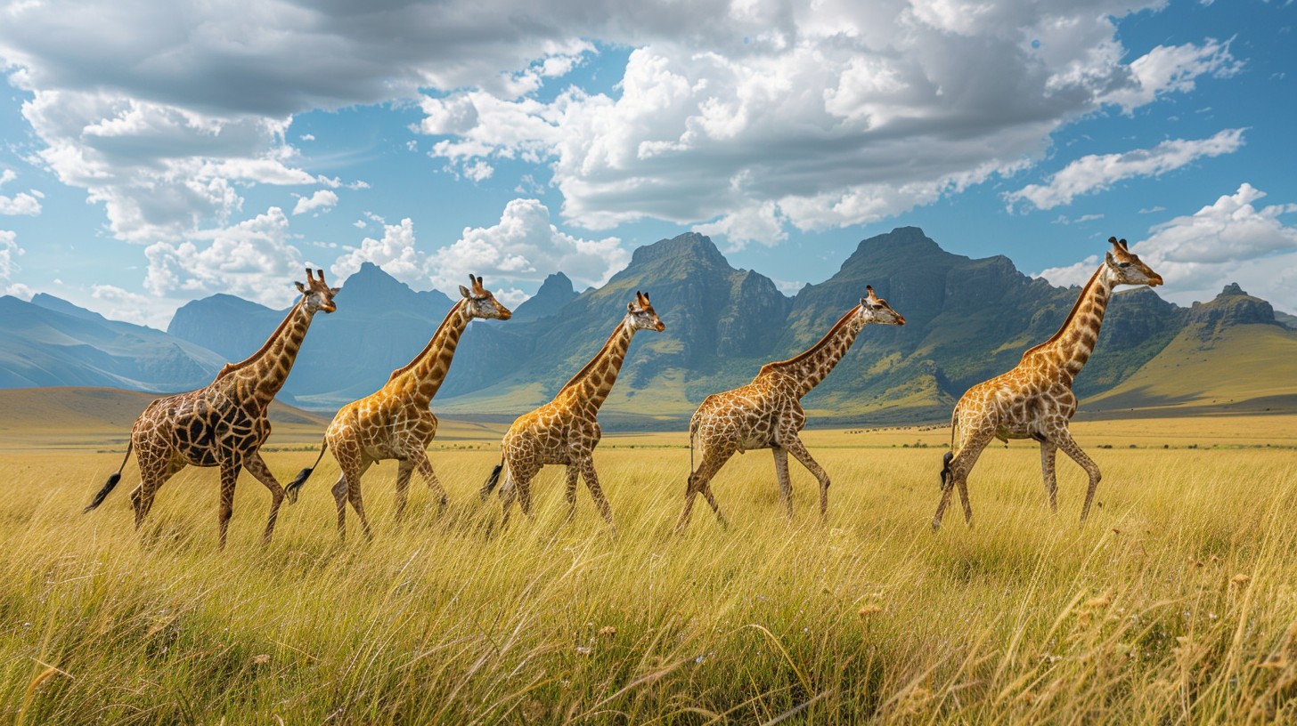 Giraffe Rides Jpeg File Free Giraffes Roaming Free Image - Giraffes, Savannah, Grasslands ...