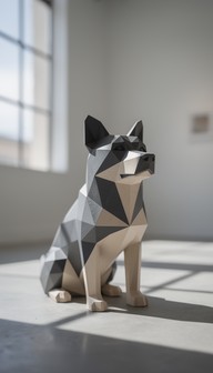 Free Geometric Dog Sculpture Image - Sculpture, Dog, Geometric ...