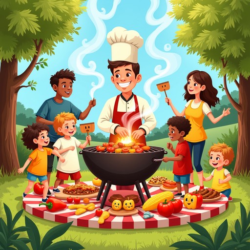 Free Family Cookout Joy Image - Barbecue, Picnic, Chef | Download at ...