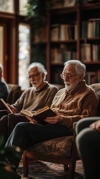 Free Seniors Enjoying Books Image - Reading, Seniors, Library ...