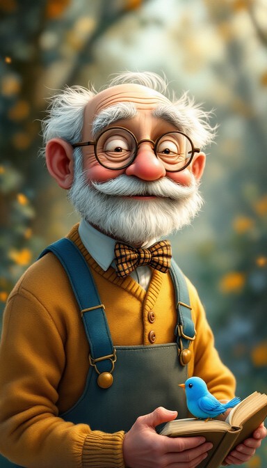 Free Storytelling Grandpa Illustration Photo - Grandfather, Elderly ...