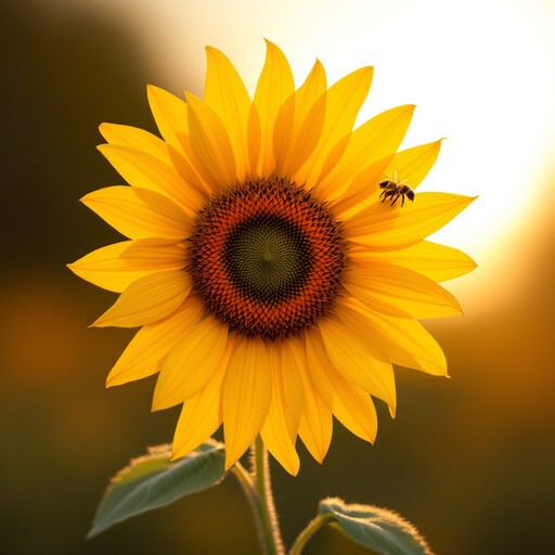 Free Sunflower and Bee Image - Sunflower, Bee, Yellow | Download at ...