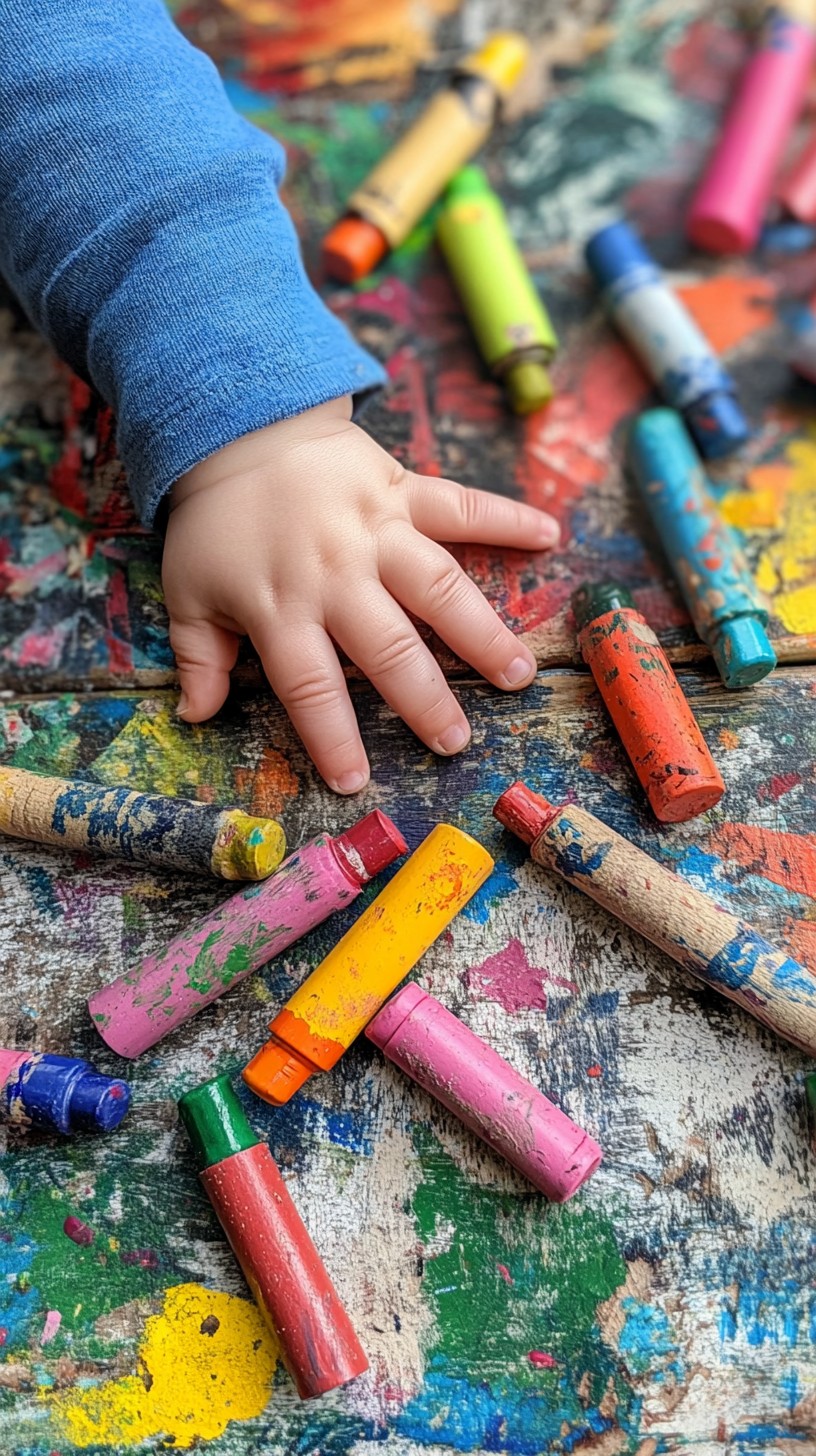Explorer Children Color Free Child explores colors Image - Child, Colors, Crayons | Download at ...
