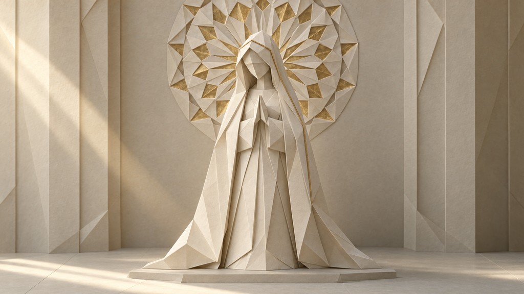 Download Origami Madonna Sculpture Image - Origami, Madonna, Paper ...