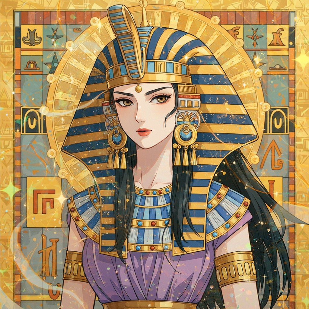 威厳あるマンガ風クレオパトラの画像をダウンロード - Cleopatra