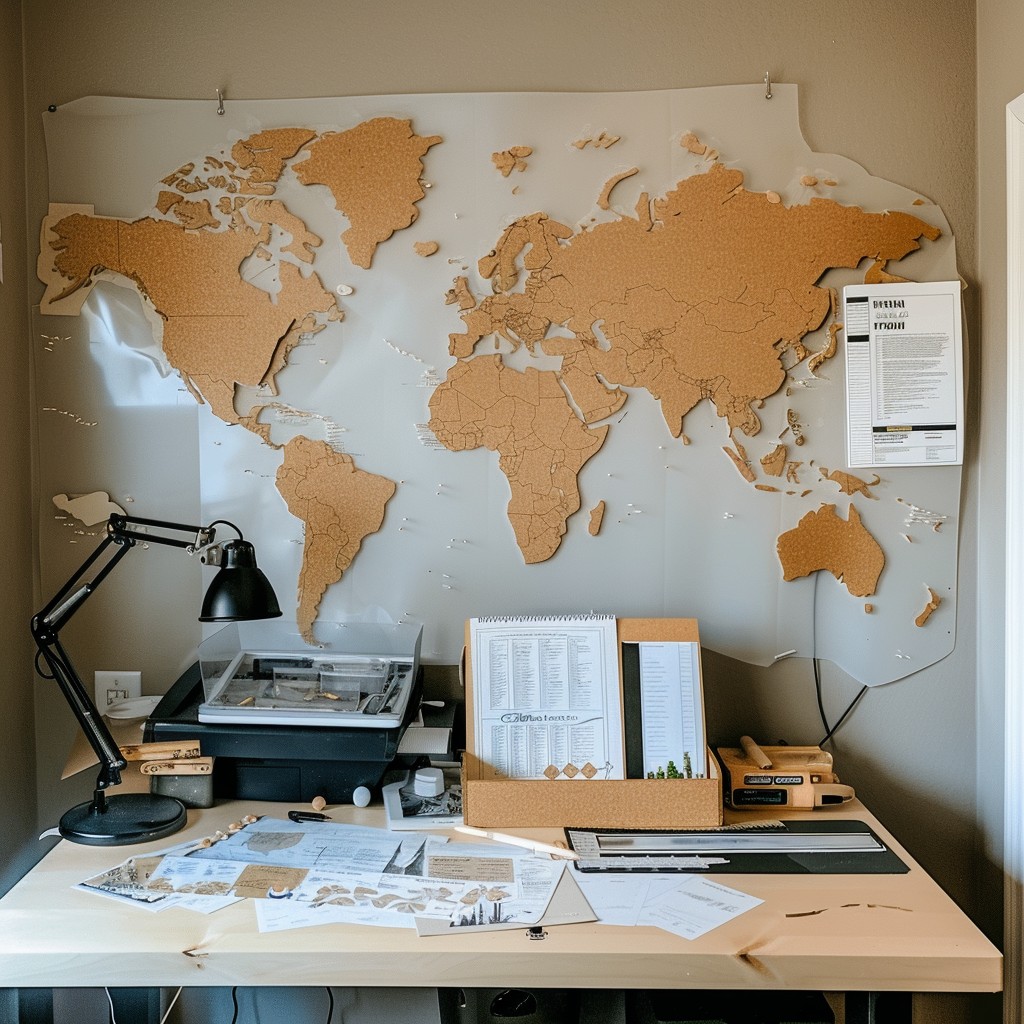 Free World Map Workspace Photo - Workspace, Map, World | Download at ...