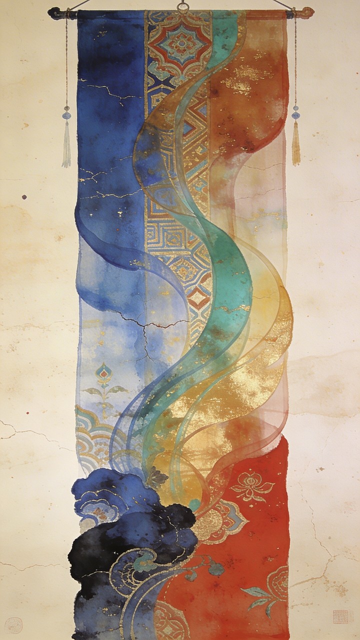 Free Flowing Traditional Scroll Image - Abstract, Vertical, Scroll ...