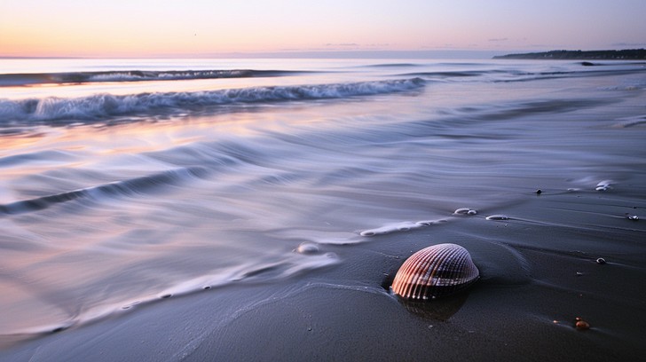 A Solitaire Shell Free Sunset beach shell Image - Sunset, Beach, Shell | Download at ...