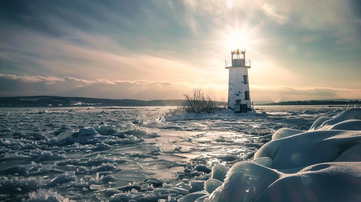 Cold Lighthouse Free Icy Lighthouse View Image - Lighthouse, Ice, Clouds | Download at ...