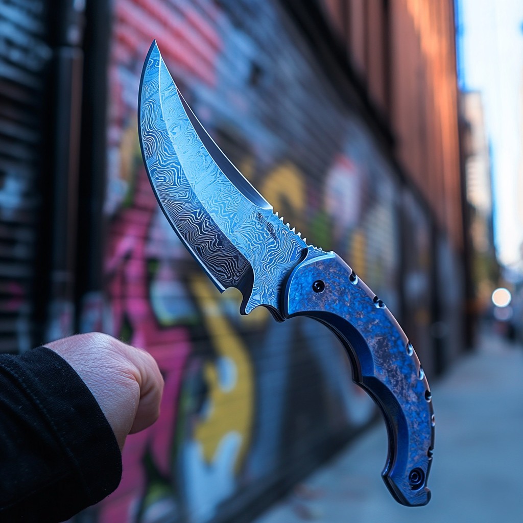 Free Curved Blade Displayed Image - Knife, Curved, Blue | Download at ...