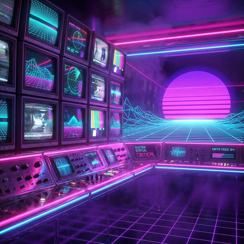 Free Synthwave Surveillance Center Image - Synthwave, Neon, Cyberpunk ...