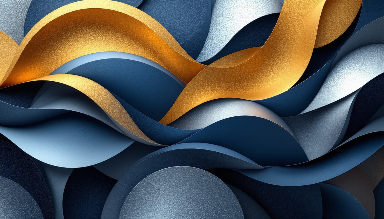 Free Golden Blue Crescents Photo - Abstract, Crescent, Metallic ...