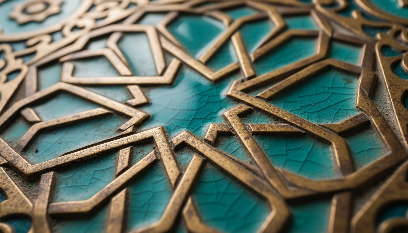 Free Turquoise Gold Patterns Image - Geometric, Islamic, Turquoise ...