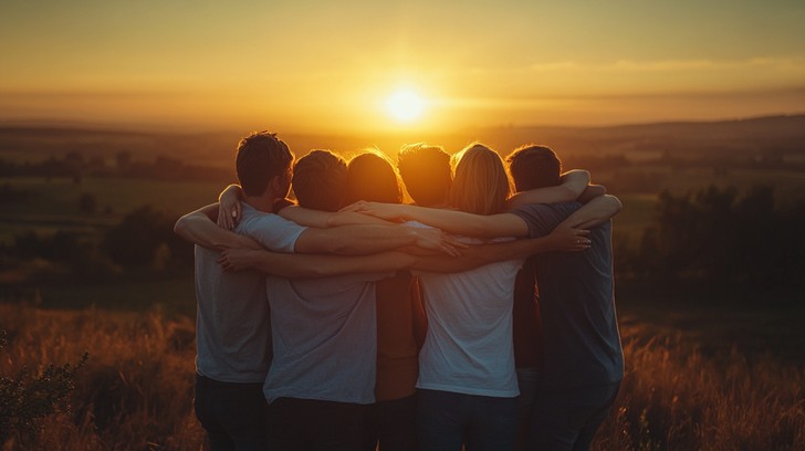 Friends In Sunset Free Friends Watching Sunset Image - Sunset, Friendship, Silhouette ...