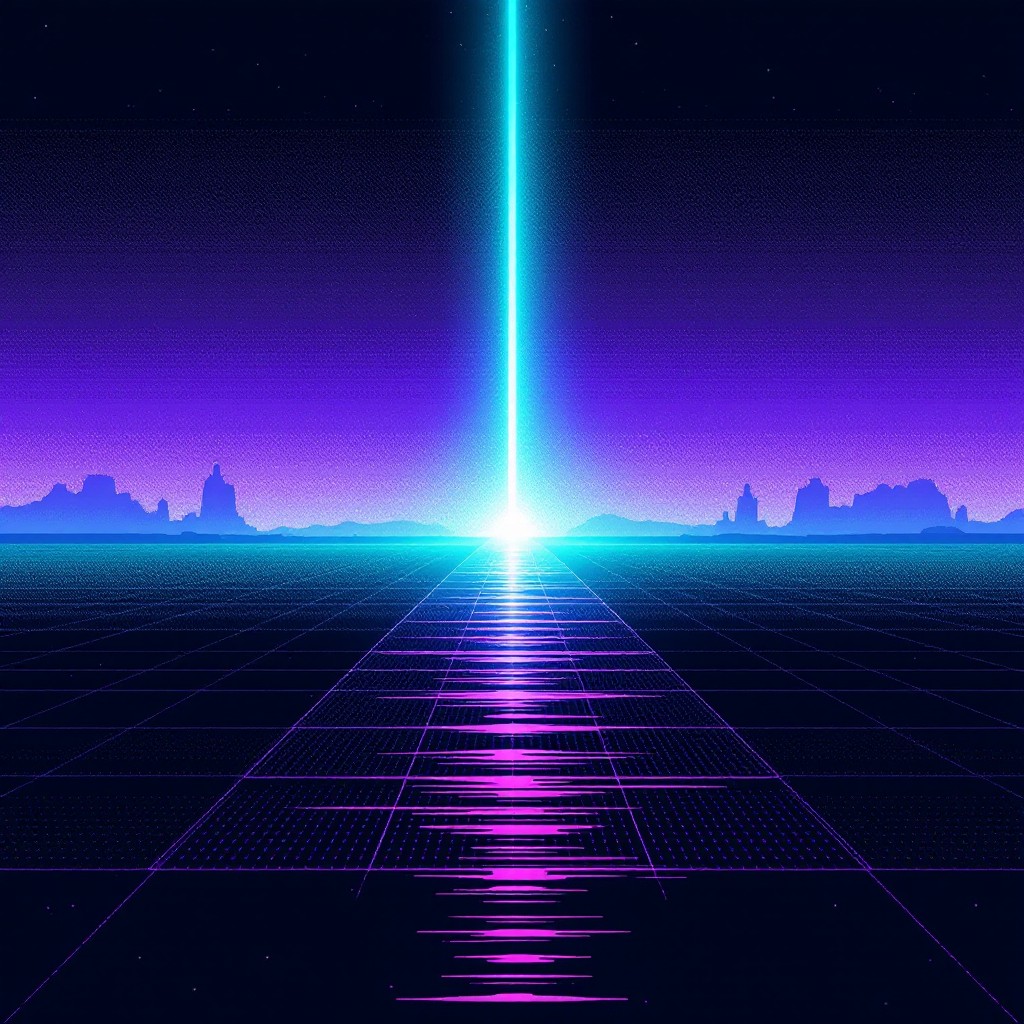 Free Neon Grid Horizon Image - Synthwave, Cyberpunk, Neon | Download at ...