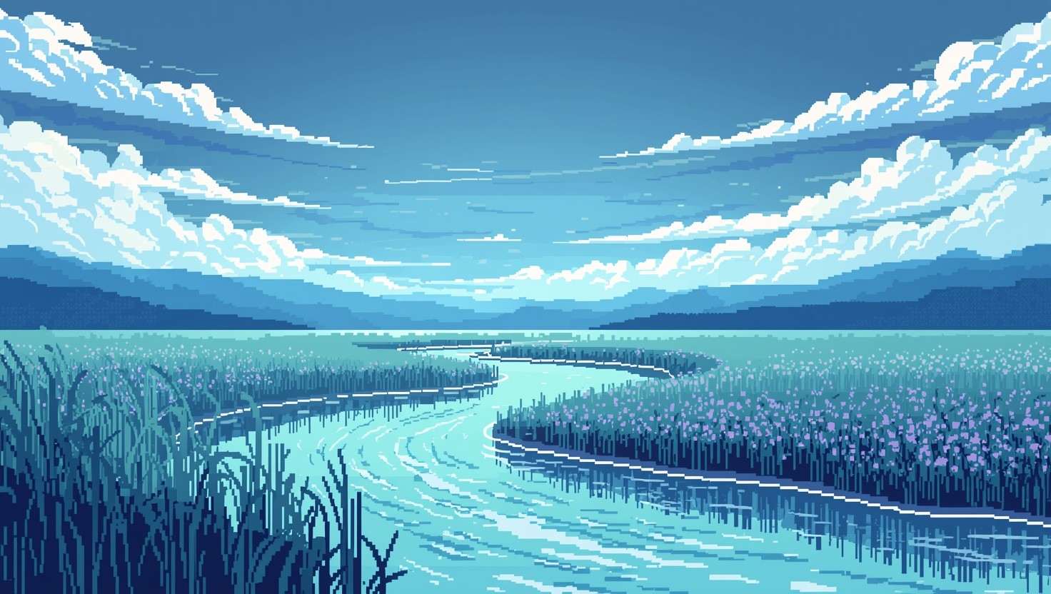 Free Peaceful Pixel River Image - Pixel, Landscape, River | Download at ...