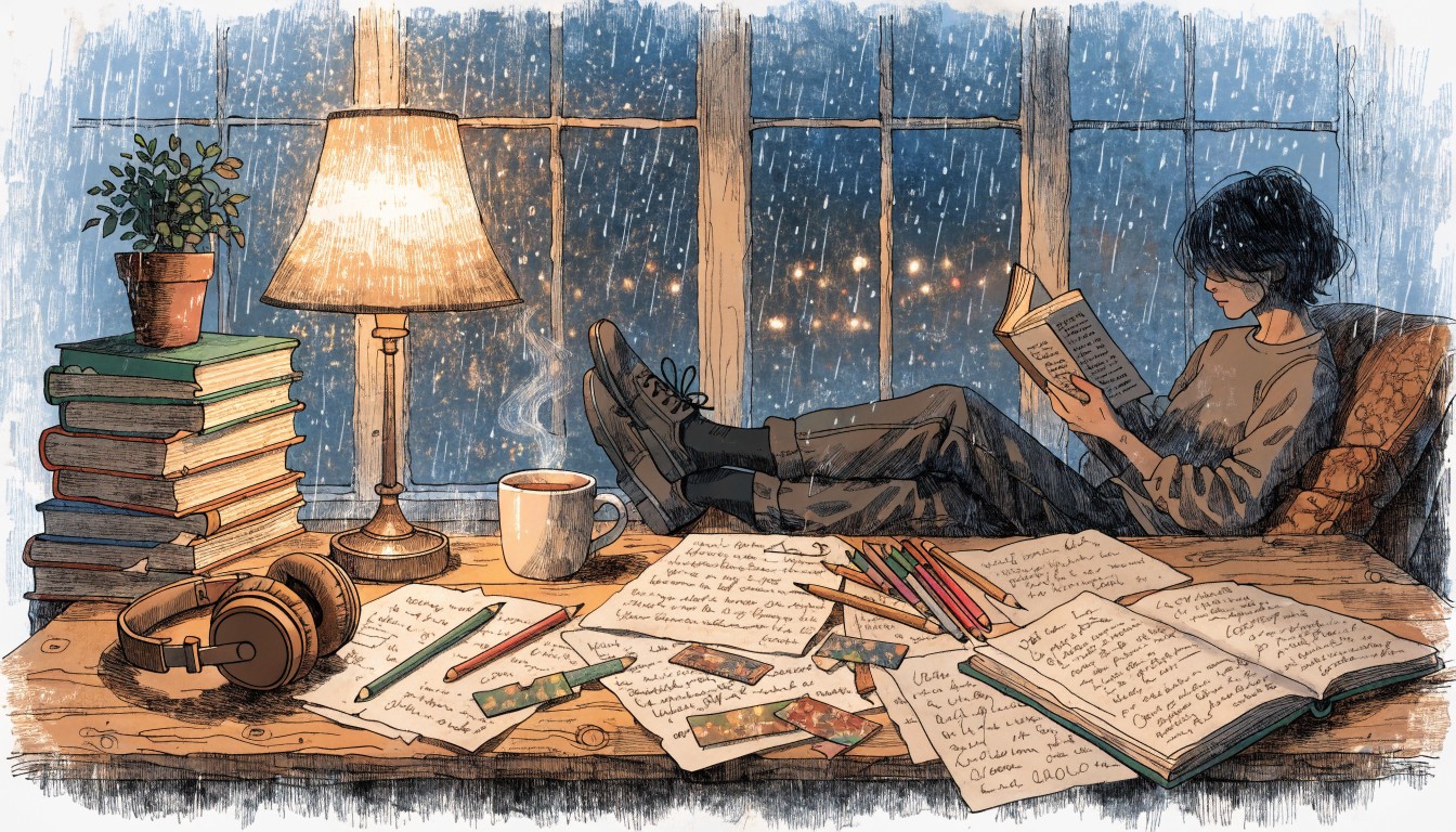 Reading Infromation Evening Free Cozy Reading Evening Image - Reading, Studying, Cozy | Download at ...