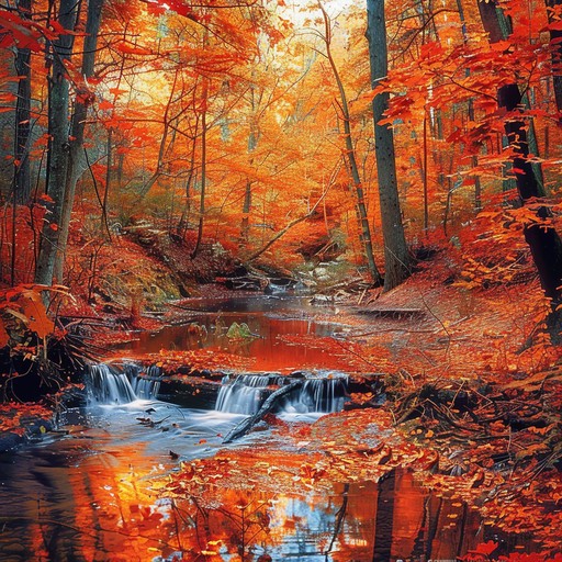 Free Autumn Waterfall Serenity Image - Autumn, Waterfall, Leaves ...