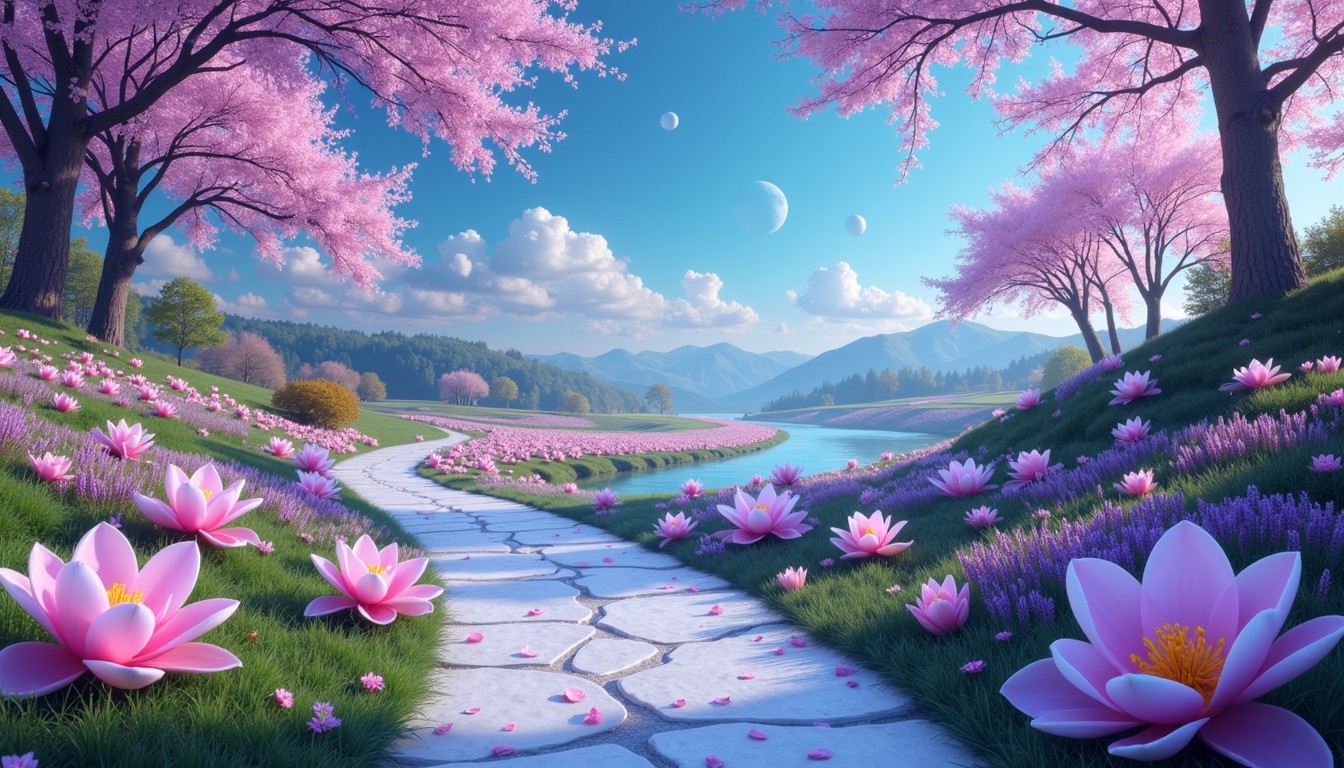 Fantasy Adventure Springtime Free Enchanted Cherry Path Image - Fantasy, Springtime, Path | Download ...