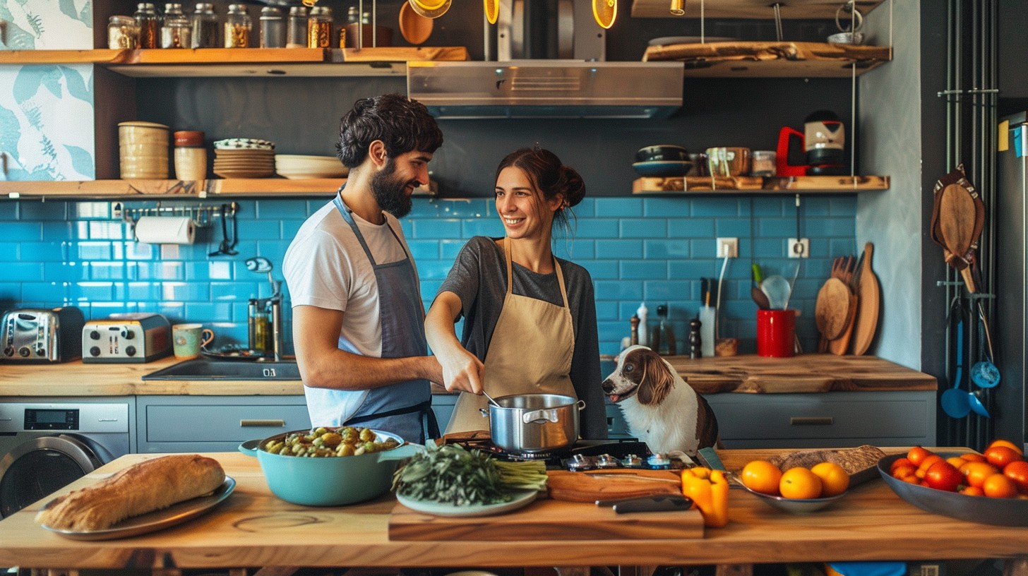 Free Cooking Together Joyfully Image - Cooking, Couple, Kitchen ...