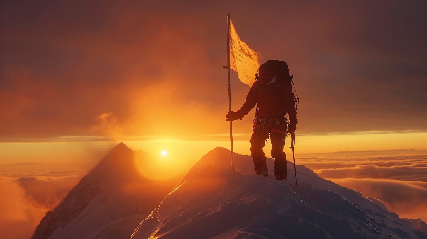 Summit Climber Customization Download Summit at Sunset Image - Climber, Sunset, Summit | StockCake