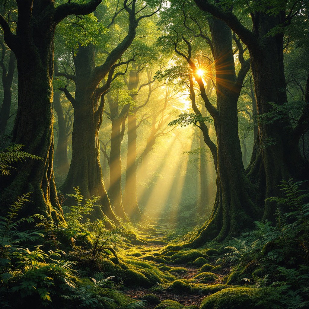 Free Magical Forest Light Image - Forest, Sunbeams, Trees | Download at ...