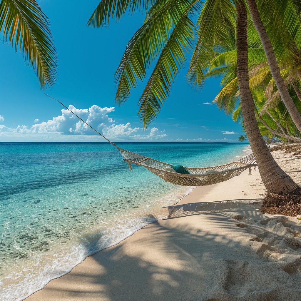 Free Tropical Beach Relaxation Image - Beach, Hammock, Palm | Download ...
