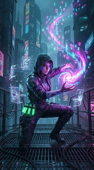 Free Cyberpunk Magic Unleashed Image - Cyberpunk, Magic, Neon ...