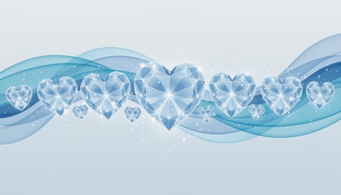 Free Crystal Hearts Float Photo - Blue, Crystal, Hearts | Download at ...