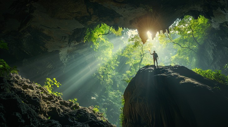 Free Cave Exploration Adventure Image - Explorer, Sunlight, Cave ...