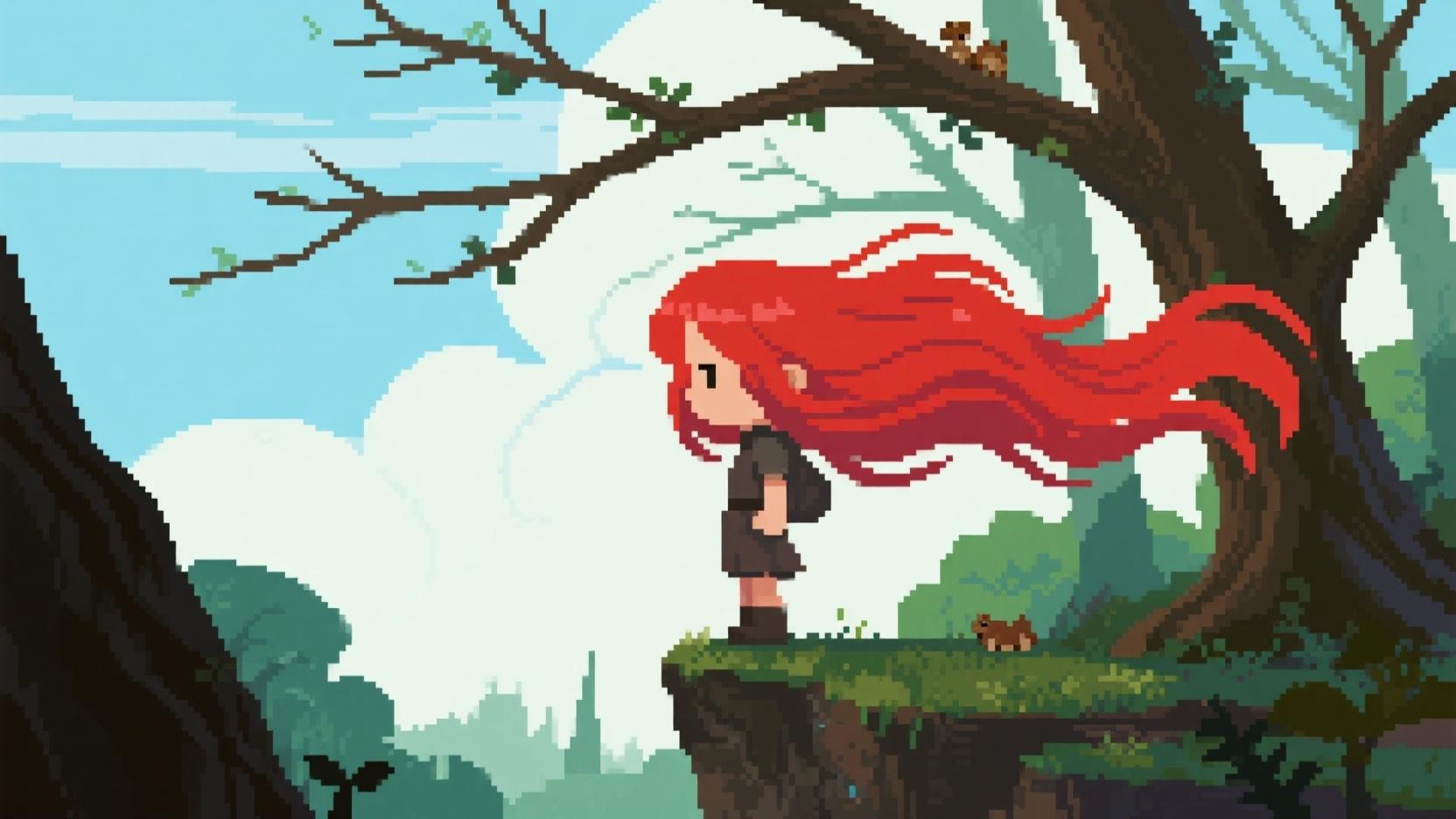 Free Pixel Forest Sentinel Image - Pixelart, Redhead, Forest | Download ...