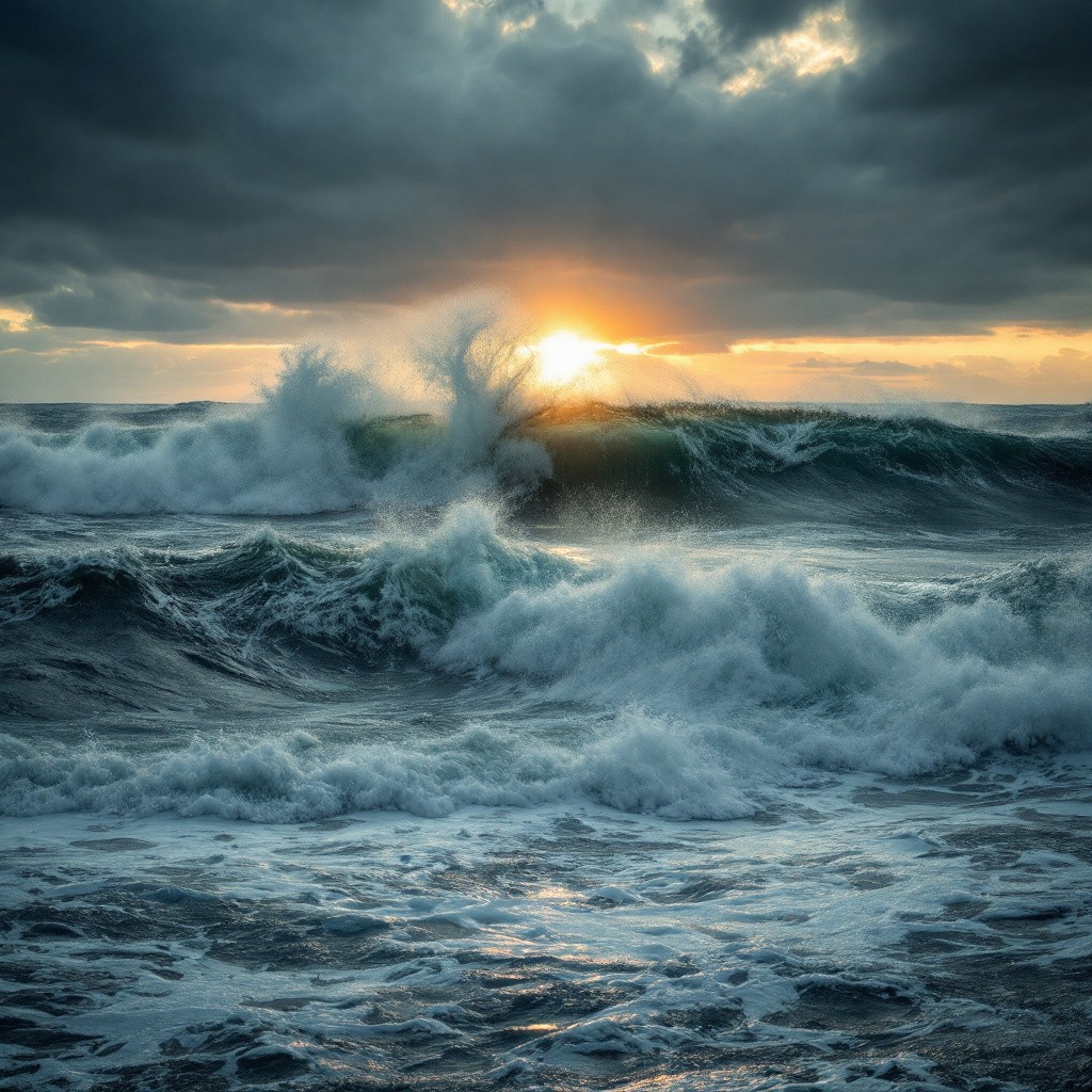 Free Stormy ocean sunset Image - Ocean, Sunset, Waves | Download at ...