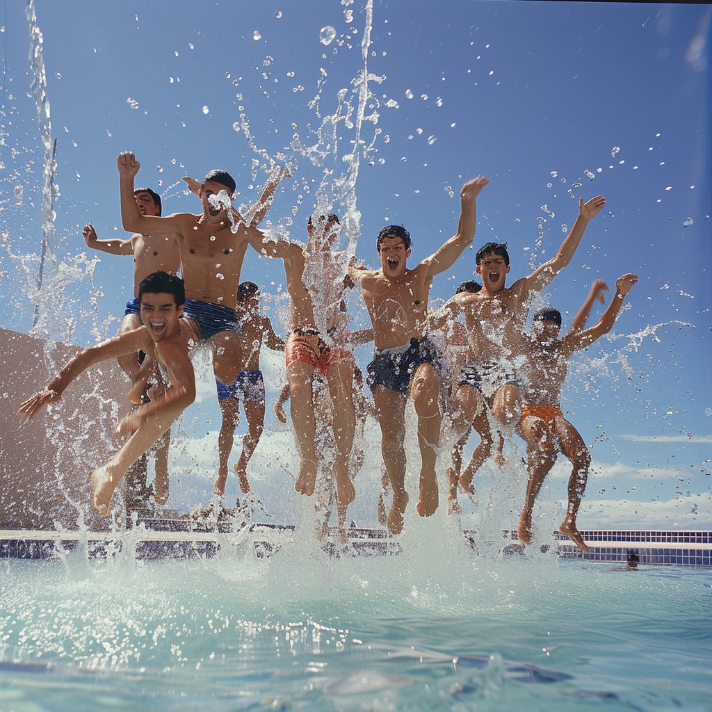 Free Poolside Group Splash Image - Summer, Friends, Pool | Download at ...