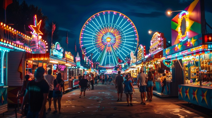 Free Vibrant Night Carnival Image - Carnival, Night, Ferris Wheel ...