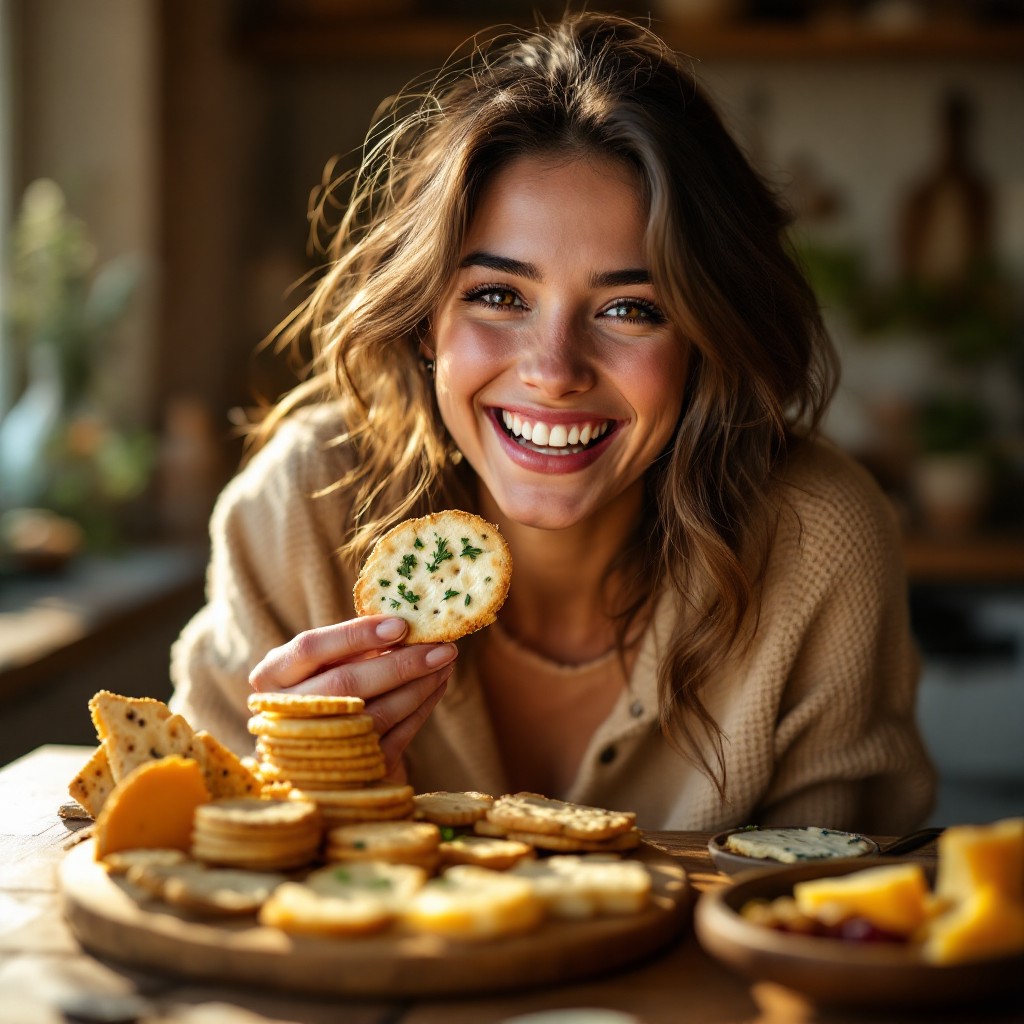 Free Joyful Snacking Moments Image - Woman, Portrait, Happiness ...