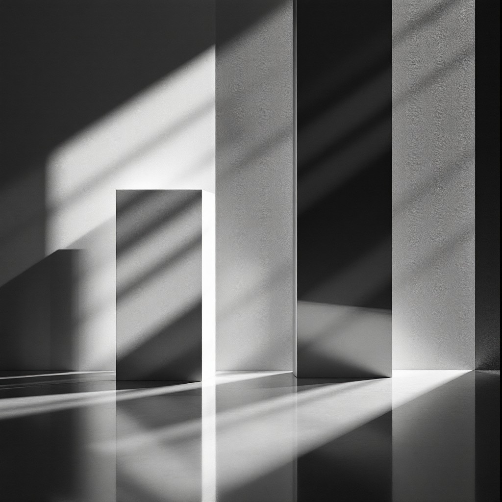 Lean Shadow Free Light Meets Shadow Image - Minimal, Geometric, Monochrome ...