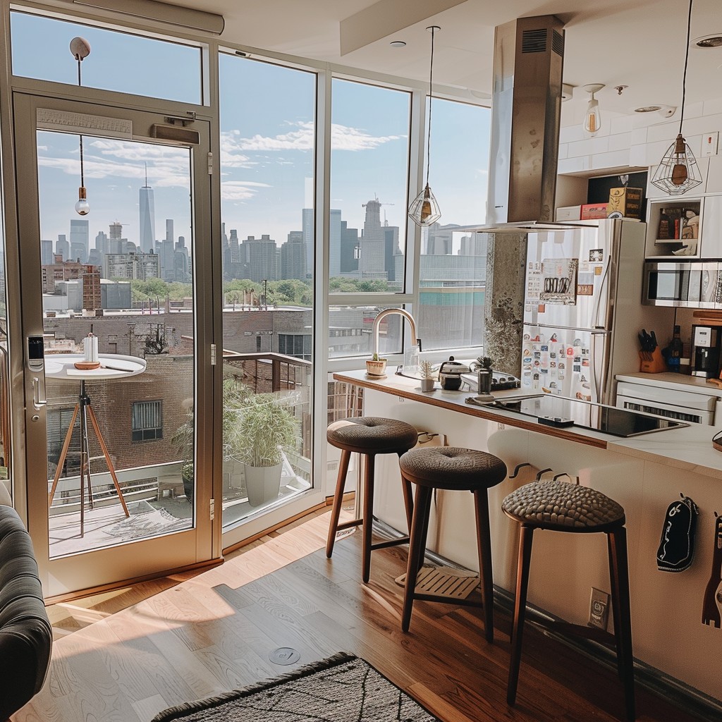 Free Cozy Urban Apartment Image - Interior, Apartment, Cityscape ...