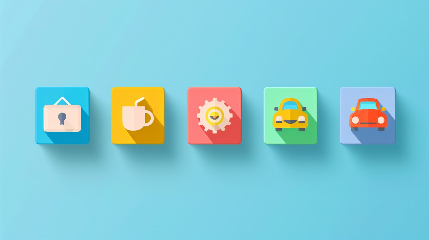 Free Colorful icon set Image - Icons, Colorful, Flat | Download at ...