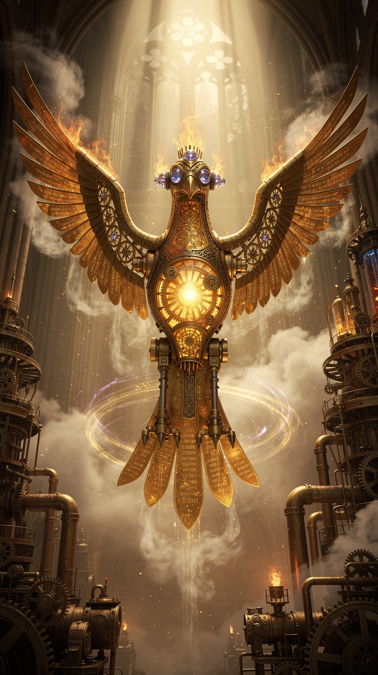 Free Brass Angel Rising Image - Steampunk, Mechanical, Dove | Download ...