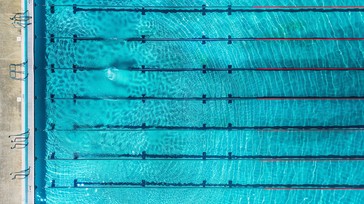 Olympic Swimming Pool Top View Olympic Swimming Pool Hi Res Stock