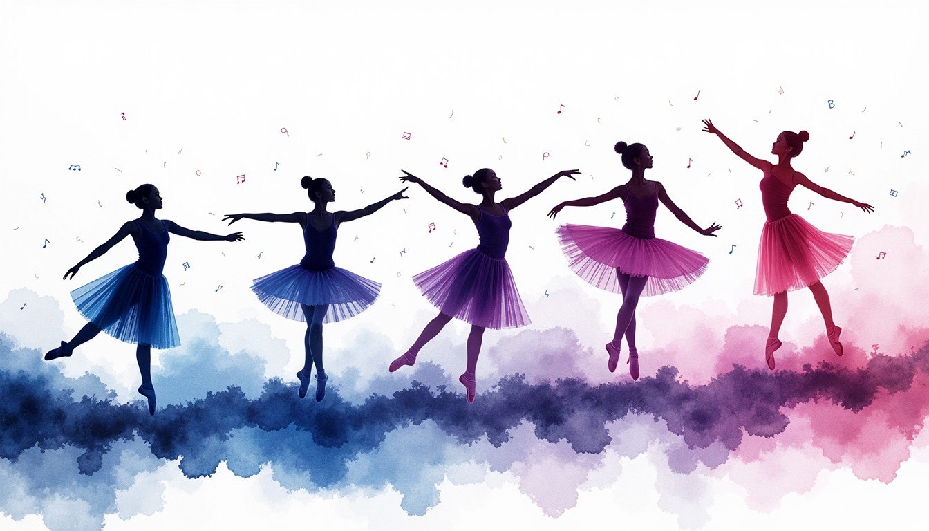 Free Dancing Through Colors Image - Ballet, Watercolor, Silhouettes ...