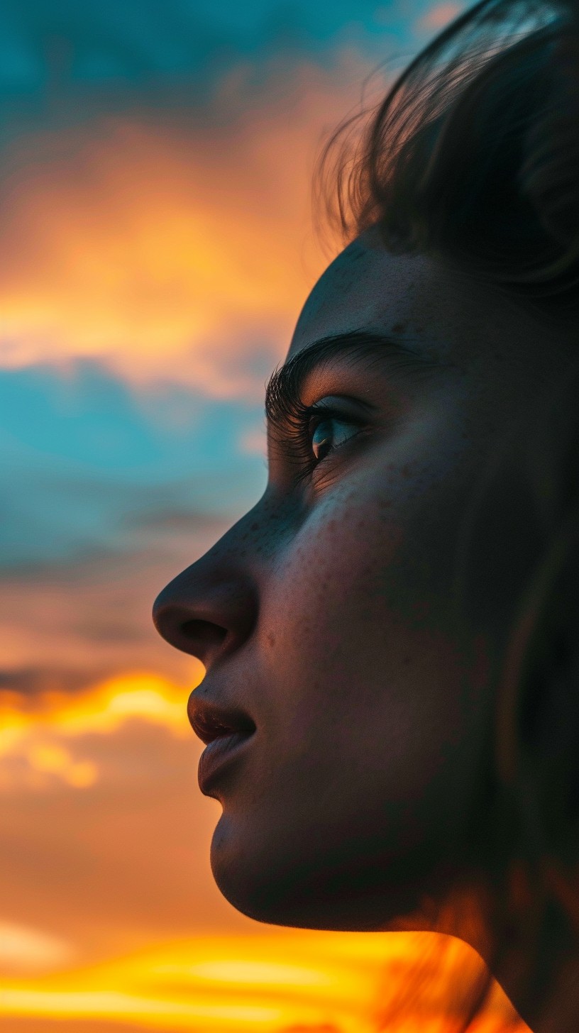 Sunset Protrait Free Sunset Silhouette Portrait Image - Sunset, Woman, Silhouette ...